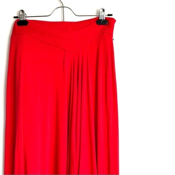 Michael Kors Flowy Red Asymmetrical Midi Skirt - Extra Small - Picture 3 of 11